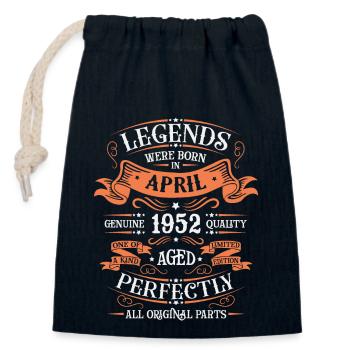 April 1952 - Closable cotton gift bag (14x20cm) - navy - Front