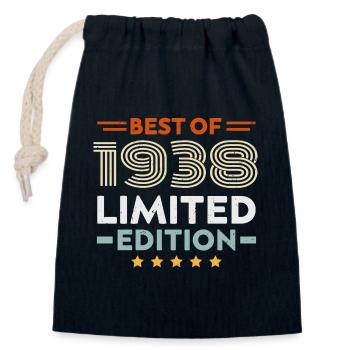Retro 1938 Vintage 86. Geburtstagsgeschenk 86 Jahre alt - Verschließbarer Geschenkbeutel aus Baumwolle (14x20cm) - Navy - Vorne