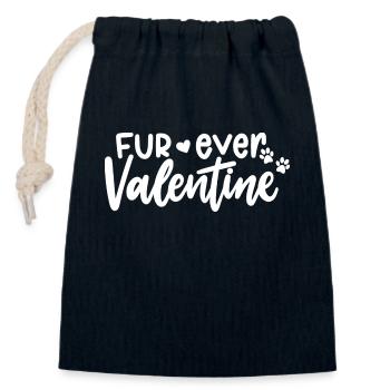 February 14 Valentine's Day Gift Dog Owners - Closable cotton gift bag (14x20cm) - navy - Front