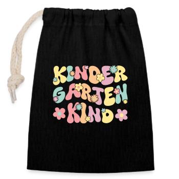I'm now a kindergarten child 2024 - Closable cotton gift bag (14x20cm) - black - Front