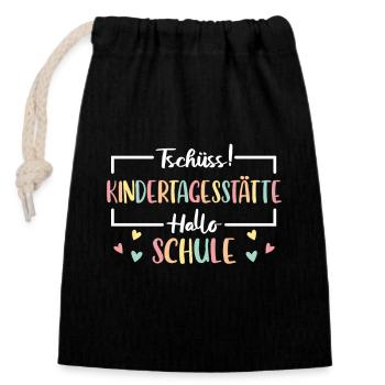 Farewell children daycare graduates 2024 - Closable cotton gift bag (14x20cm) - black - Front
