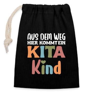 out of the way here comes a daycare child 2023 daycare center - Closable cotton gift bag (14x20cm) - black - Front