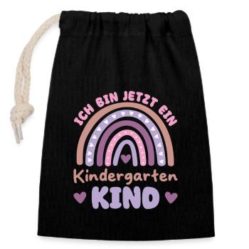 I'm now a kindergarten child 2024 - Closable cotton gift bag (14x20cm) - black - Front