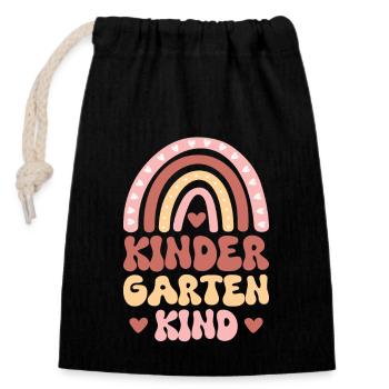 I'm now a kindergarten child 2024 - Closable cotton gift bag (14x20cm) - black - Front