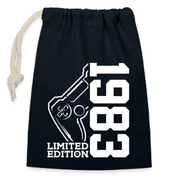 43E ANNIVERSAIRE ÉDITION LIMITÉE 1983 GAMING - Sac cadeau en coton avec cordon (14 x 20 cm) - bleu marine - Devant
