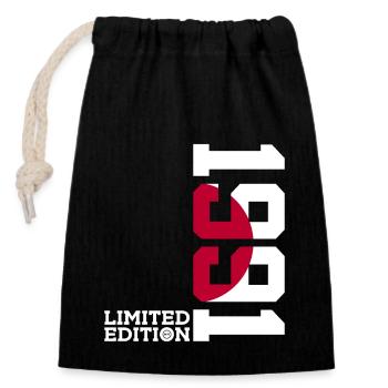 LIMITED EDITION 1991 JAPAN 35TH BIRTHDAY - Closable cotton gift bag (14x20cm) - black - Front