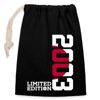 LIMITED EDITION 2003 JAPAN 23RD BIRTHDAY - Closable cotton gift bag (14x20cm) - black - Front