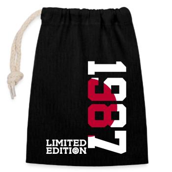 LIMITED EDITION 1987 JAPAN 39TH BIRTHDAY - Closable cotton gift bag (14x20cm) - black - Front