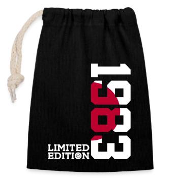 LIMITED EDITION 1983 JAPAN 43RD BIRTHDAY - Closable cotton gift bag (14x20cm) - black - Front