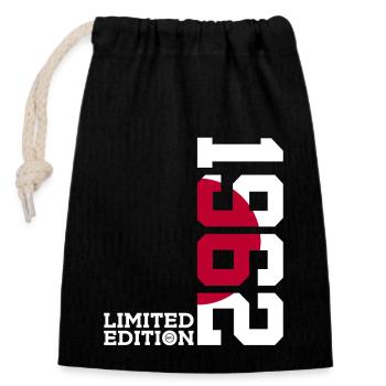 LIMITED EDITION 1962 JAPAN 64TH BIRTHDAY - Closable cotton gift bag (14x20cm) - black - Front