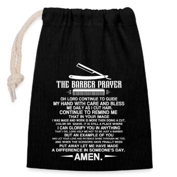 Barber The Barber Prayer - Closable cotton gift bag (14x20cm) - black - Front