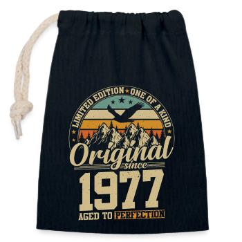 47 Jahr 1977 Geburtstagsgeschenk Limitierte Auflage - Verschließbarer Geschenkbeutel aus Baumwolle (14x20cm) - Navy - Vorne