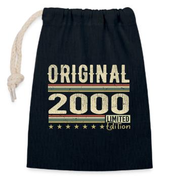 Original 2000 - Retro 2000 Geburtstagsgeschenk - Verschließbarer Geschenkbeutel aus Baumwolle (14x20cm) - Navy - Vorne