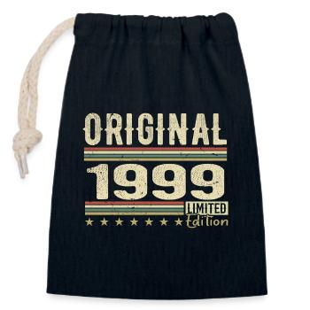 Original 1999 - Retro Geburtstagsgeschenk 1999 - Verschließbarer Geschenkbeutel aus Baumwolle (14x20cm) - Navy - Vorne