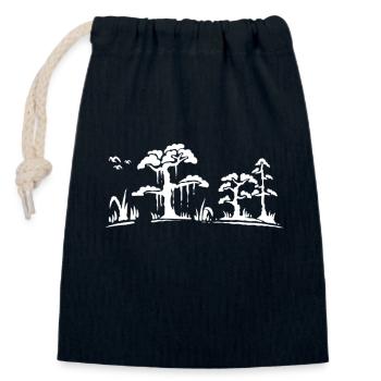 Wald - Verschließbarer Geschenkbeutel aus Baumwolle (14x20cm) - Navy - Vorne