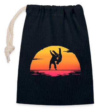 Sonnenaufgang Judo - Verschließbarer Geschenkbeutel aus Baumwolle (14x20cm) - Navy - Vorne