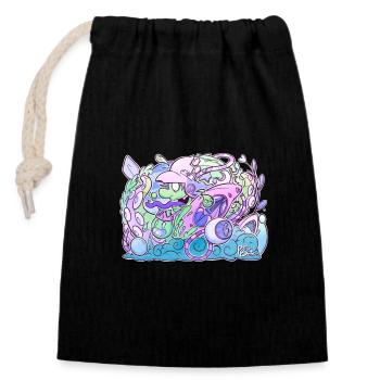 Paddling Acid Drop - Closable cotton gift bag (14x20cm) - black - Front