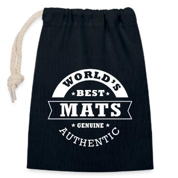 Matten, Matten - Verschließbarer Geschenkbeutel aus Baumwolle (14x20cm) - Navy - Vorne