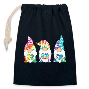 Cnomies Christmas Outfit - Closable cotton gift bag (14x20cm) - navy - Front