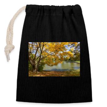 Die schönen Farben des Herbstes - Verschließbarer Geschenkbeutel aus Baumwolle (14x20cm) - Schwarz - Vorne