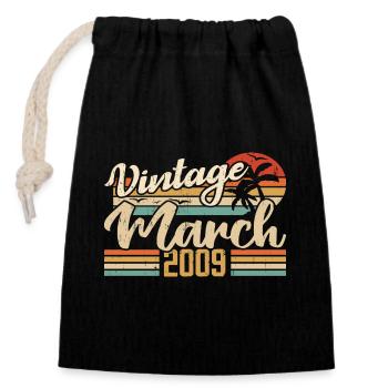 Birthday Gift March 2009 Gift March 2009 - Closable cotton gift bag (14x20cm) - black - Front