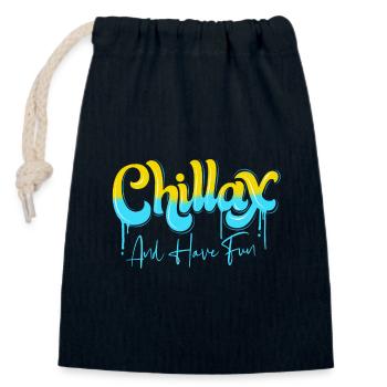 Chill - Verschließbarer Geschenkbeutel aus Baumwolle (14x20cm) - Navy - Vorne
