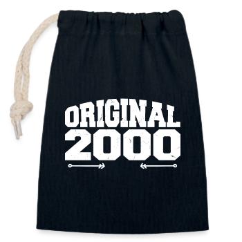 Original 2000 | Geburtstagsgeschenk 2000 - Verschließbarer Geschenkbeutel aus Baumwolle (14x20cm) - Navy - Vorne