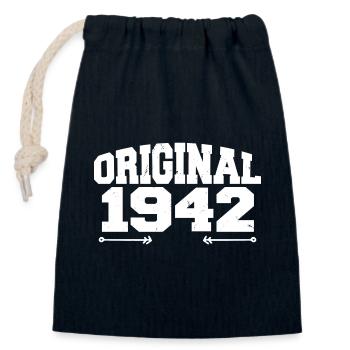 Original 1942 | Birthday Gift 1942 - Closable cotton gift bag (14x20cm) - navy - Front