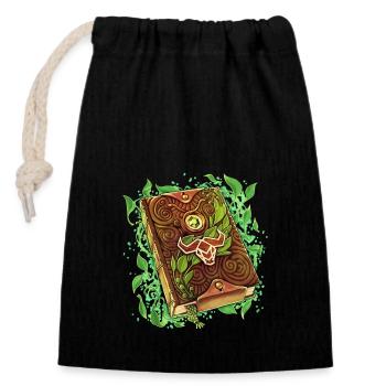 Zodiac Grimoire - Type Taurus - Verschließbarer Geschenkbeutel aus Baumwolle (14x20cm) - Schwarz - Vorne