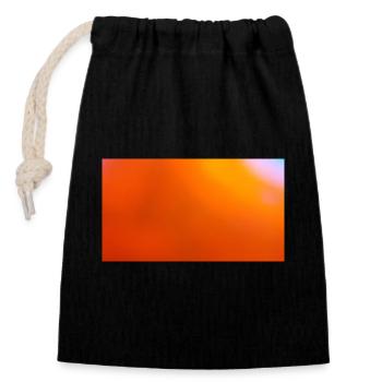 Sunshine 130 - Closable cotton gift bag (14x20cm) - black - Front