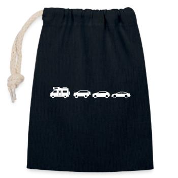 Je veux dire les suiveurs RV - Sac cadeau en coton avec cordon (14 x 20 cm) - bleu marine - Devant