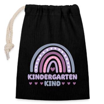 I'm now a kindergarten child 2024 - Closable cotton gift bag (14x20cm) - black - Front