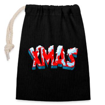 X Mas Outfit - Closable cotton gift bag (14x20cm) - black - Front
