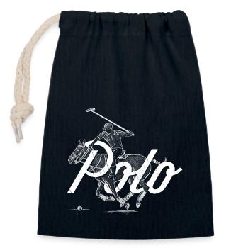 Polo Classic – le cavalier rencontre le style - Sac cadeau en coton avec cordon (14 x 20 cm) - bleu marine - Devant