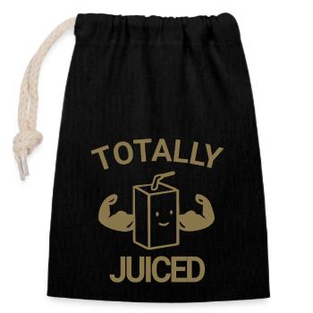 Totally juiced - Closable cotton gift bag (14x20cm) - black - Front