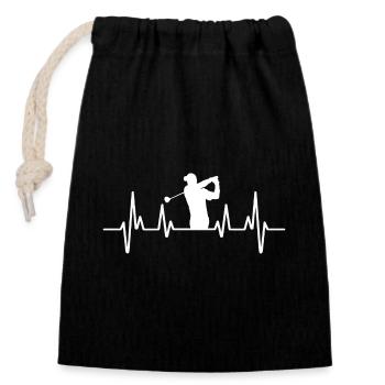 Heartbeat Golf Clubs Golf Clubs - Closable cotton gift bag (14x20cm) - black - Front