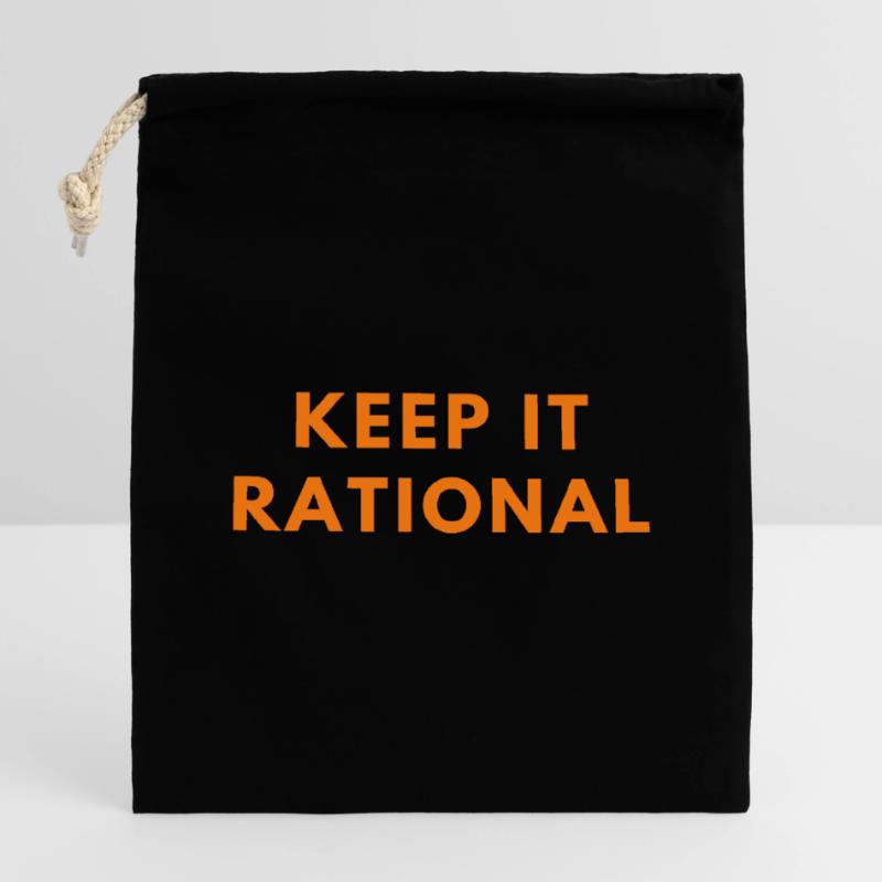 Keep It Rational Quote | Funny Math Pun | Math Closable cotton gift bag (14x20cm)