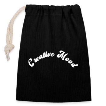 Creative Mood - Funny Artist - Closable cotton gift bag (14x20cm) - black - Front