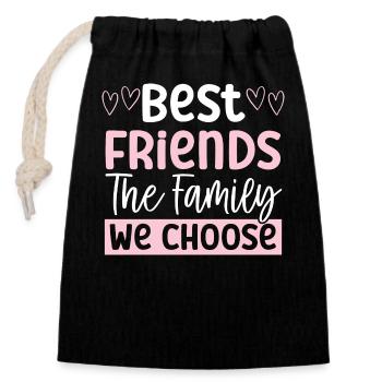 Best Friends Forever Bff Beast Friendship - Closable cotton gift bag (14x20cm) - black - Front