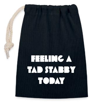 Funny Quote - Closable cotton gift bag (14x20cm) - navy - Front