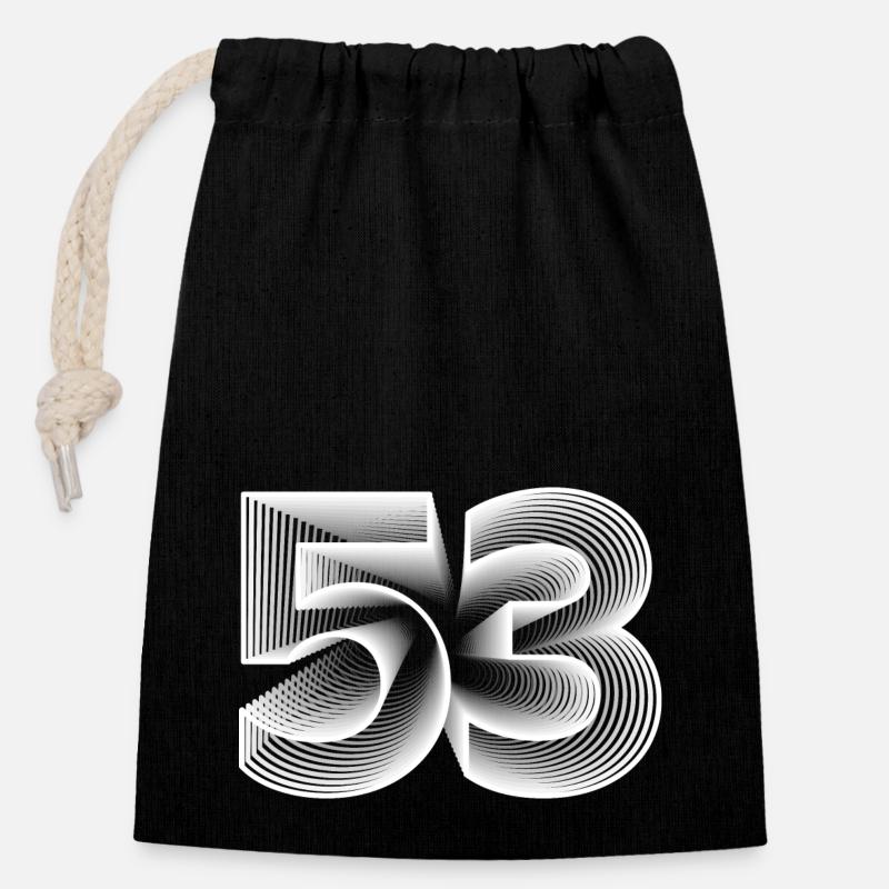1953 - Closable cotton gift bag (14x20cm) - black