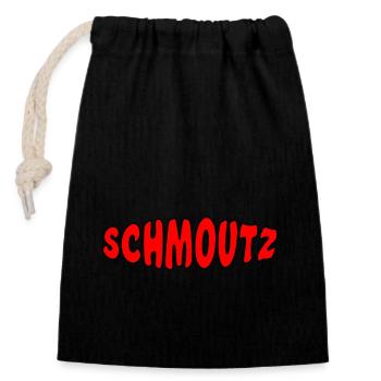 Schmoutz - Verschließbarer Geschenkbeutel aus Baumwolle (14x20cm) - Schwarz - Vorne