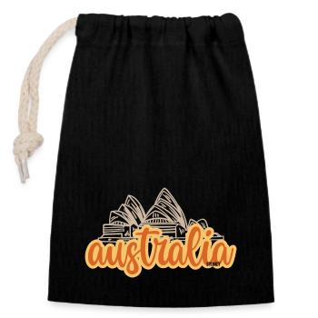 Sydney Australie - Sac cadeau en coton avec cordon (14 x 20 cm) - noir - Devant