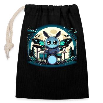 Mothman Point Pleasant Drummer Cryptid - Verschließbarer Geschenkbeutel aus Baumwolle (14x20cm) - Schwarz - Vorne