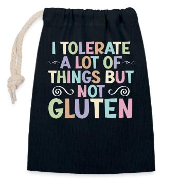 Glutenfreie Gluten-intoleranz Zöliakie - Verschließbarer Geschenkbeutel aus Baumwolle (14x20cm) - Navy - Vorne