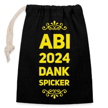ABI - Dictons amusants - Sac cadeau en coton avec cordon (14 x 20 cm) - noir - Devant