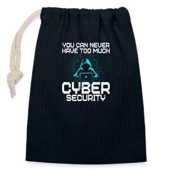 Piratage informatique en cybersécurité - Sac cadeau en coton avec cordon (14 x 20 cm) - bleu marine - Devant