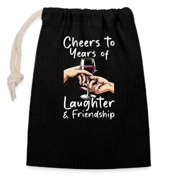 Best Friends Forever Bff Beast Friendship - Closable cotton gift bag (14x20cm) - black - Front