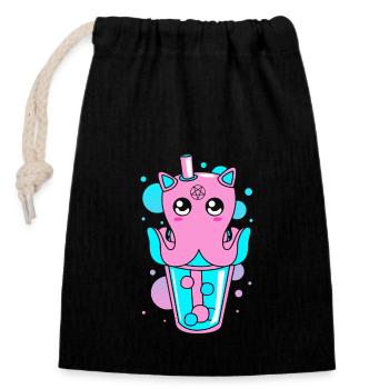 Pastel Gothic - Closable cotton gift bag (14x20cm) - black - Front