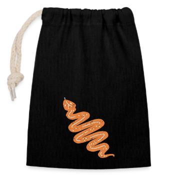 DOWN UNDER SNAKE - Closable cotton gift bag (14x20cm) - black - Front